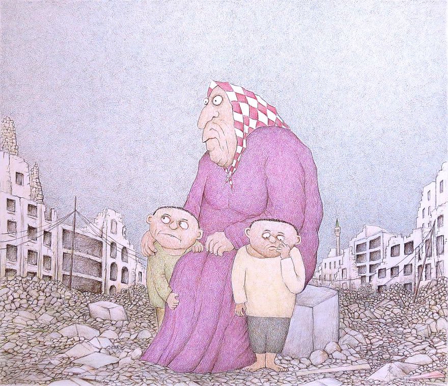 I Create Images With Random Cross-Hatching ...and Some Works Take A Week Or More To Complete.