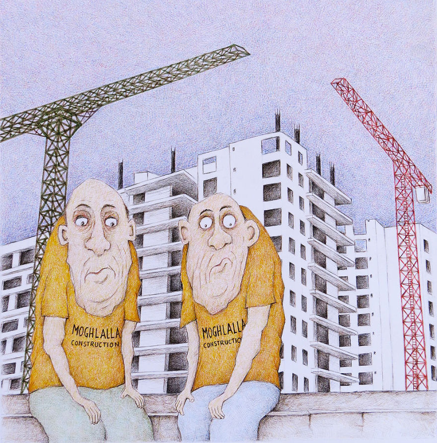 I Create Images With Random Cross-Hatching ...and Some Works Take A Week Or More To Complete.