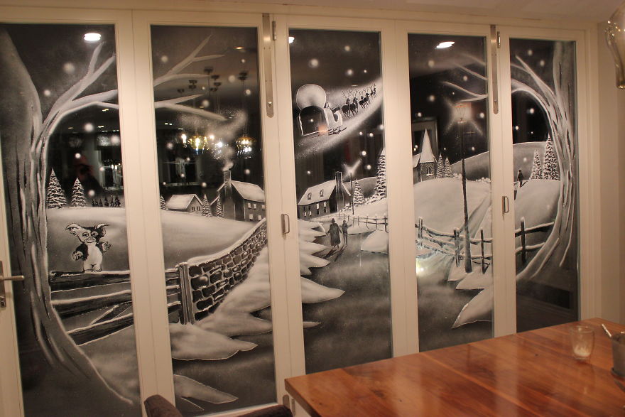 I Created These Windows Using Snow Spray I Created These Windows Using Snow Spray