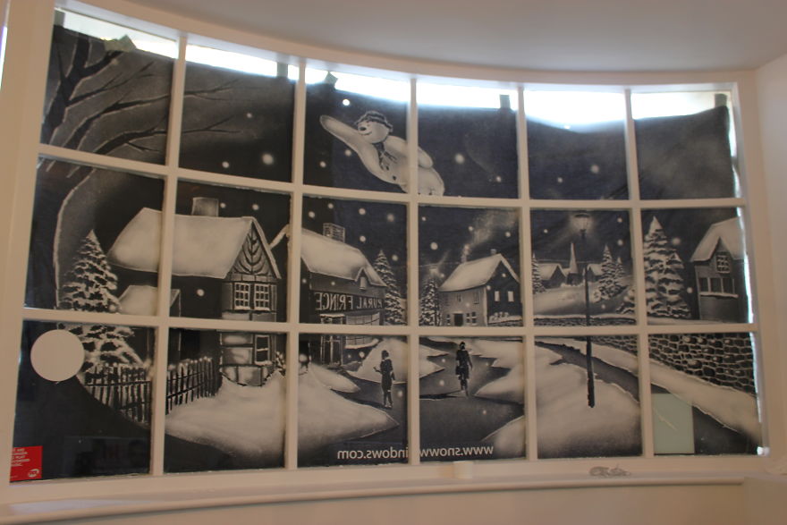 I Created These Windows Using Snow Spray