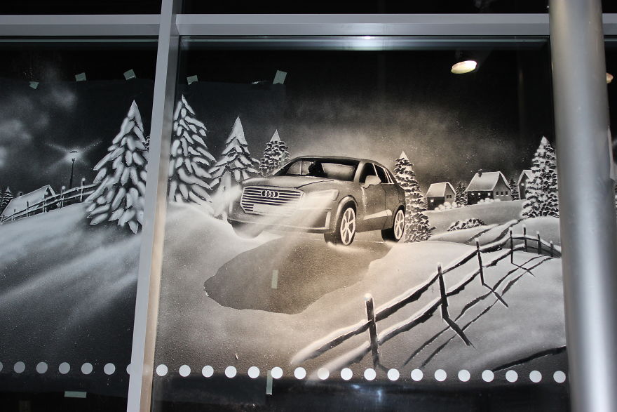 I Created These Windows Using Snow Spray I Created These Windows Using Snow Spray