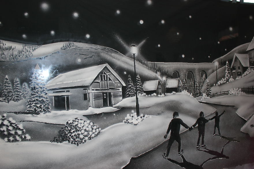 I Created These Windows Using Snow Spray I Created These Windows Using Snow Spray