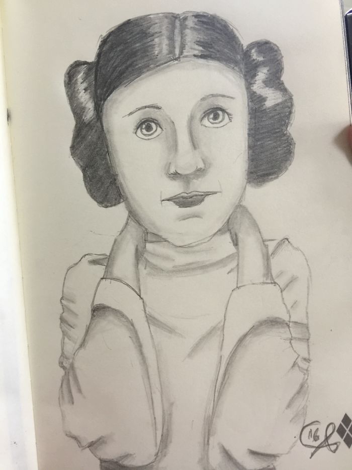 Princess Leia (rip) By Abby Crowe