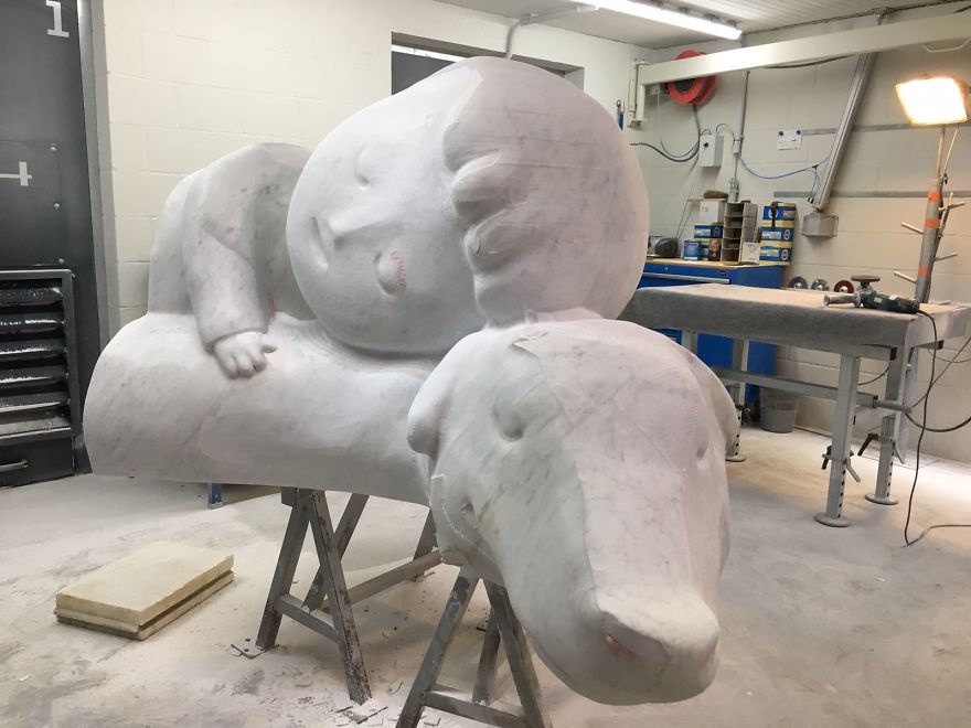 We Created A Statue To Honor Friendship Between People And Animals.