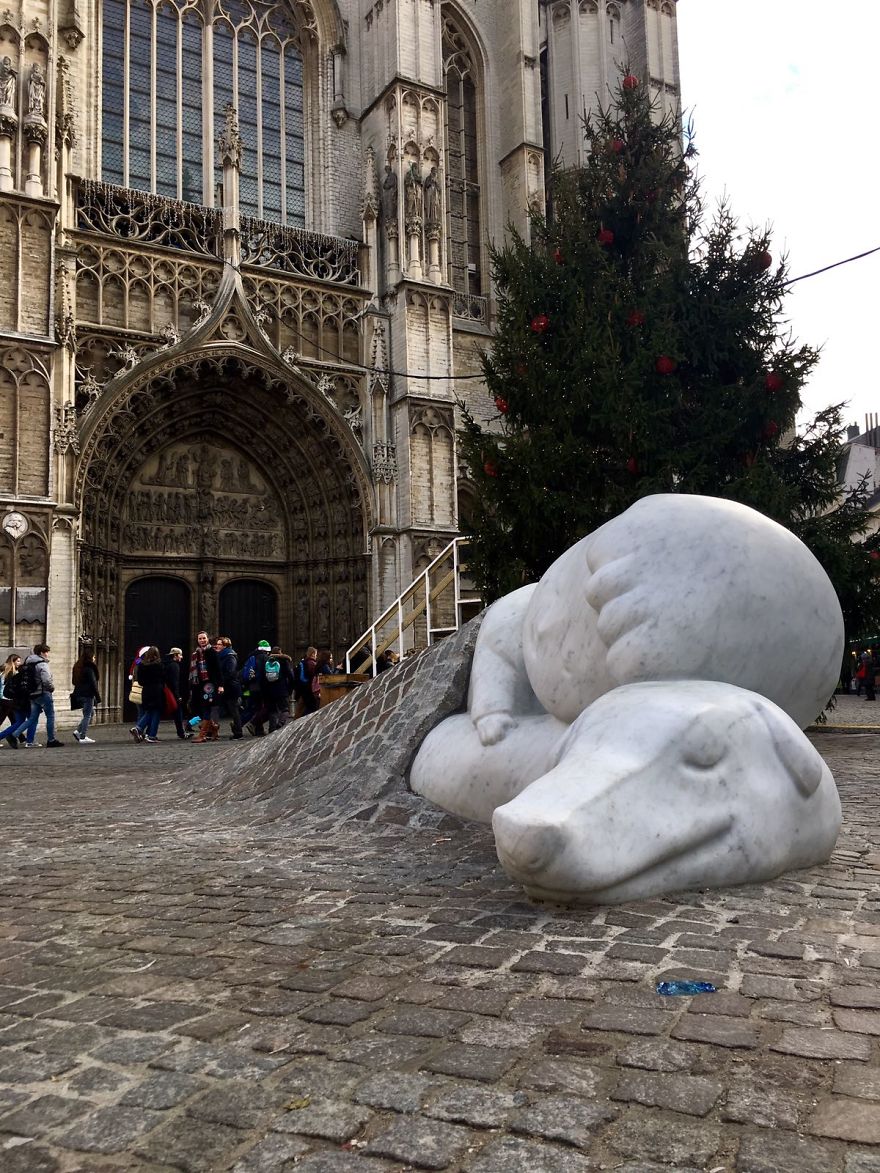 We Created A Statue To Honor Friendship Between People And Animals. We Created A Statue To Honor Friendship Between People And Animals.