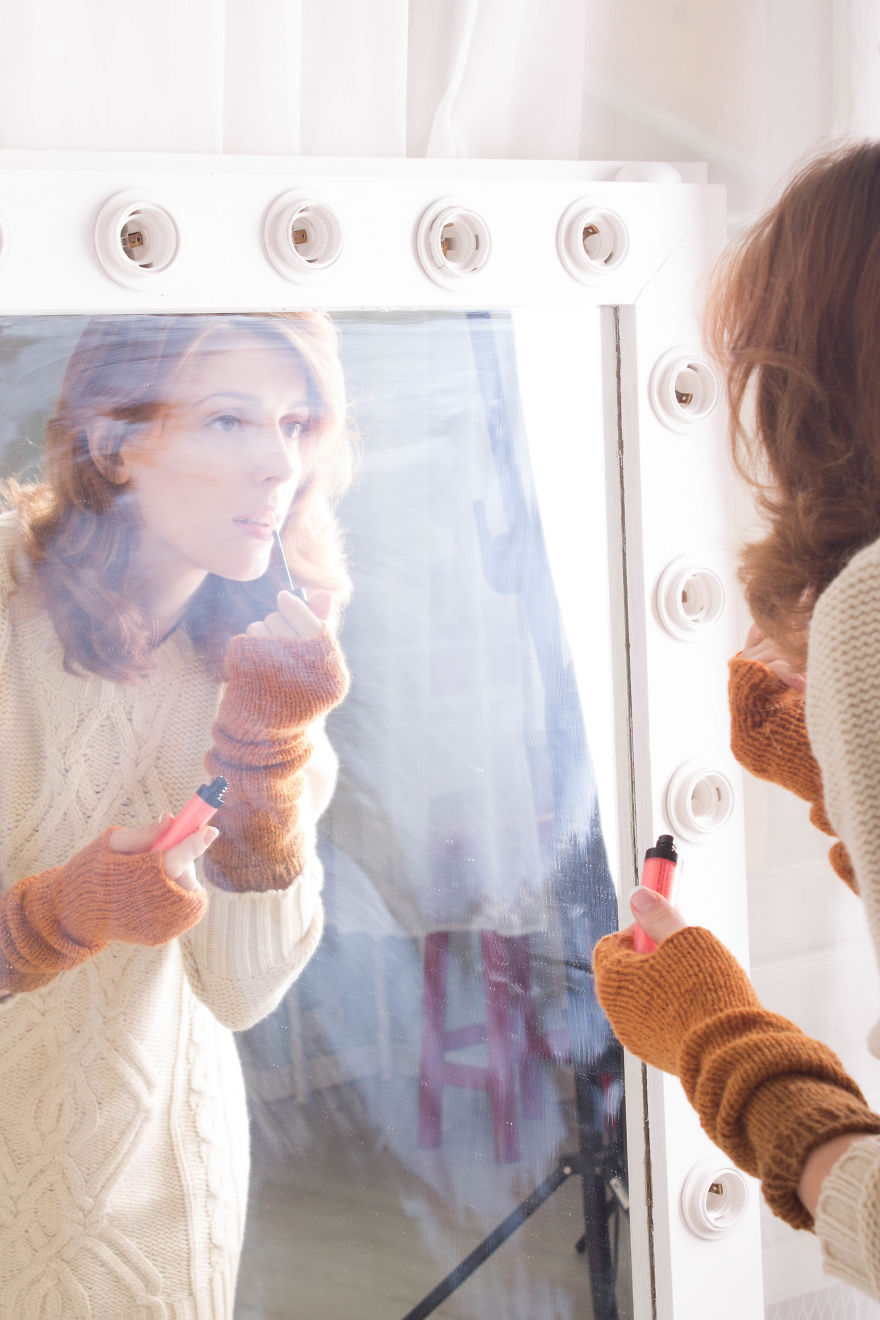 My Mom Created Beautiful Two-Colour Arm Warmers Of &lsquo;Kauni&rsquo; Threads