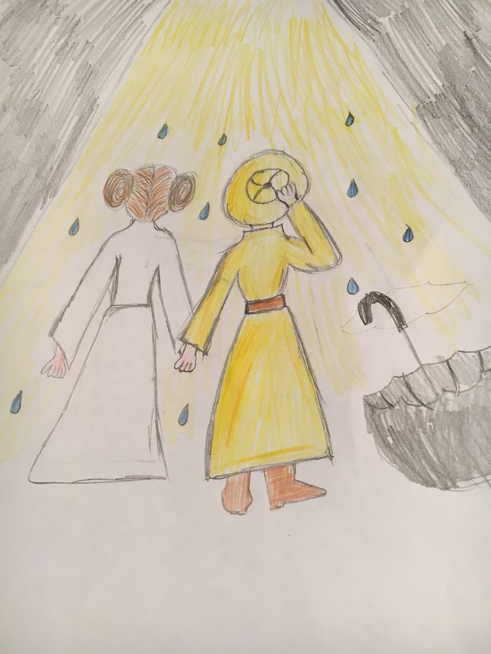 Stolen Pic, But Drawn Quickly By My 13 Year Old Daughter, Who Loved Debbie Reynolds In Singing In The Rain. She Loves Watching Old Movies With Her Grandad.