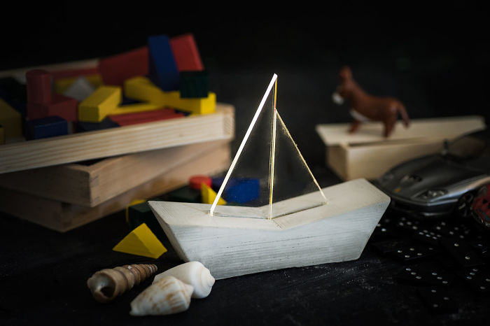 Nautical Sailboat Concrete Lamp