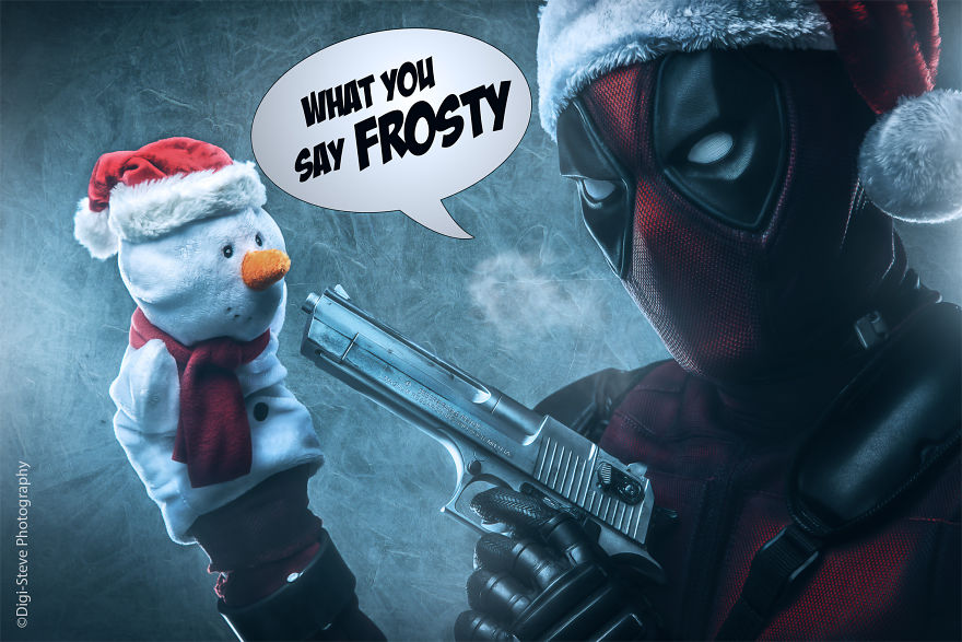 Photographer Creates Ultimate Deadpool Christmas Cards