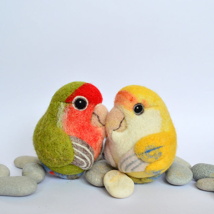 Needle Felted Bird Ornaments