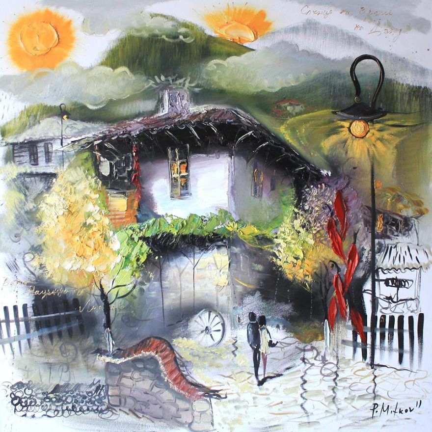 My Friend Loves To Paint Happy, Vibrant Houses