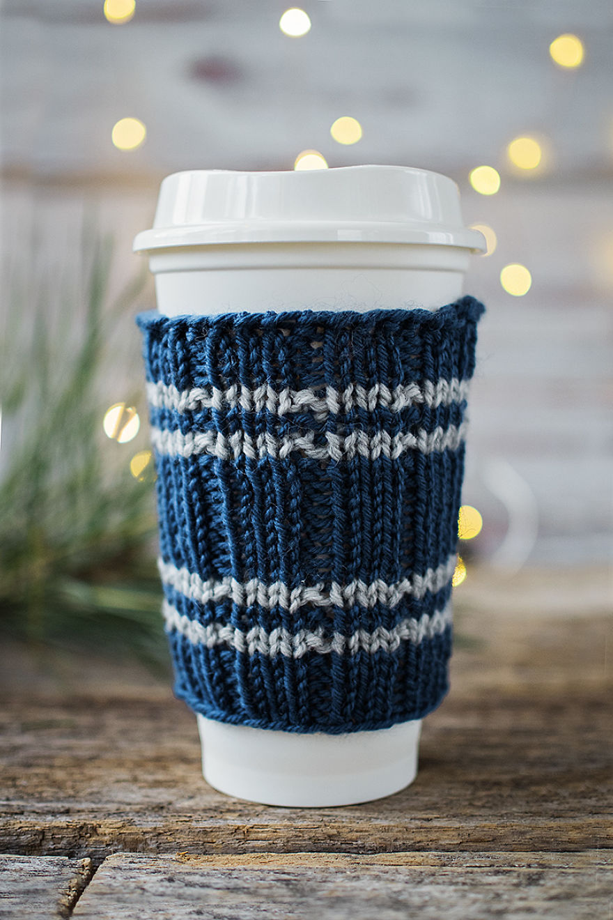 I Designed Knitted Coffee Cup Cozies To Show My Love For Hogwarts