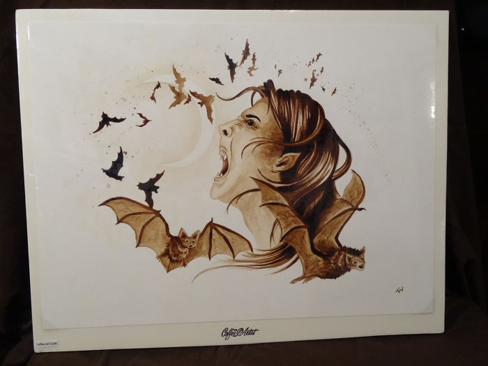 Painting With 100% Real Coffee