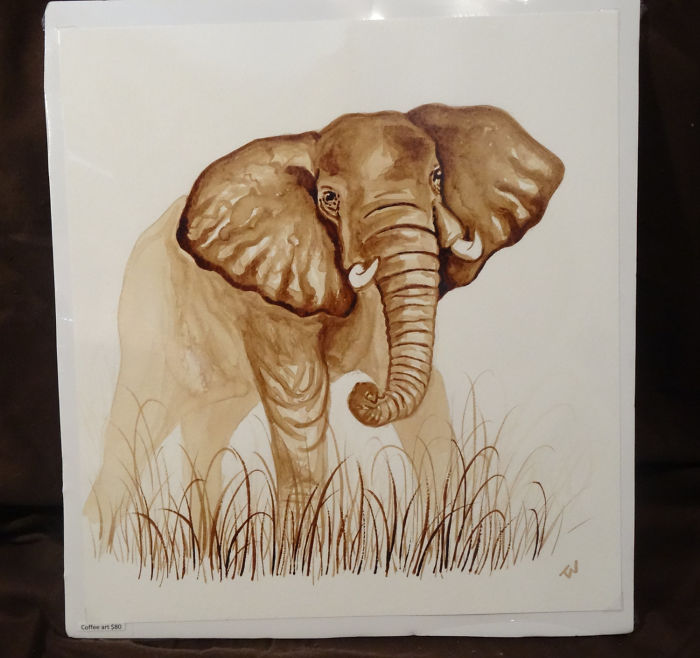 Painting With 100% Real Coffee