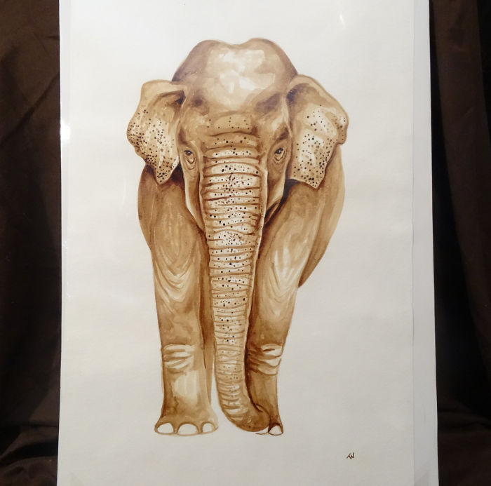 Painting With 100% Real Coffee