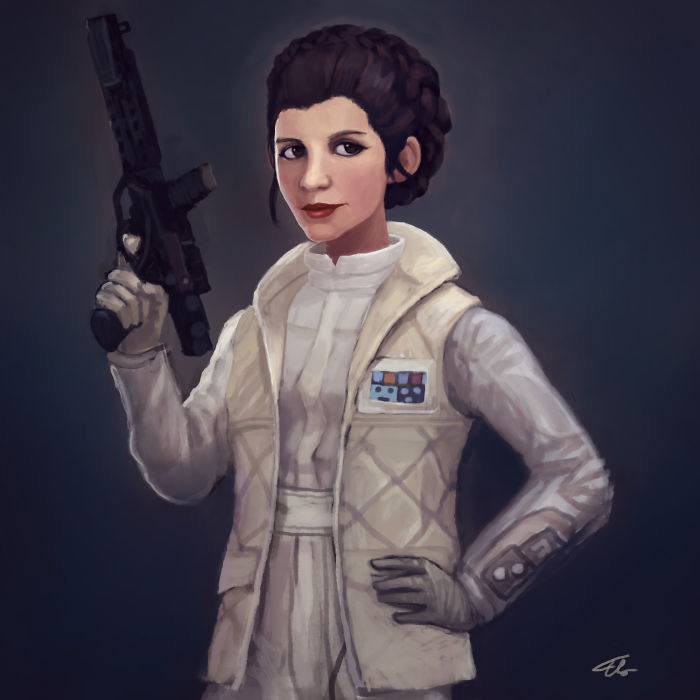 Princess Leia In Her Hoth Snowsuit By Frits Olsen.