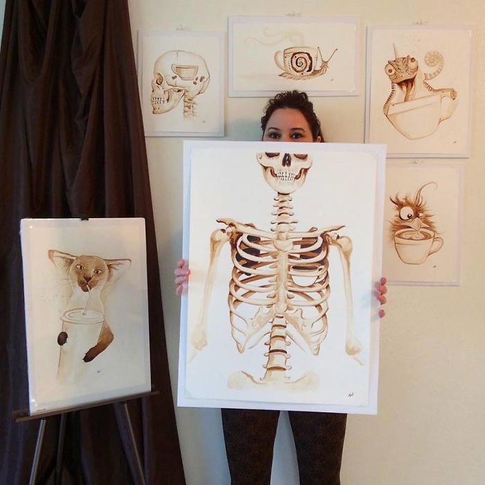 Painting With 100% Real Coffee