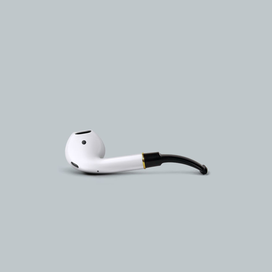 Smoking Pipe + Earphones