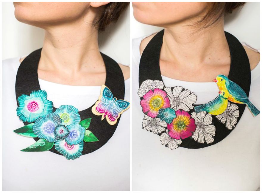 Artist Creates Art Necklaces With A Touch Of Frida