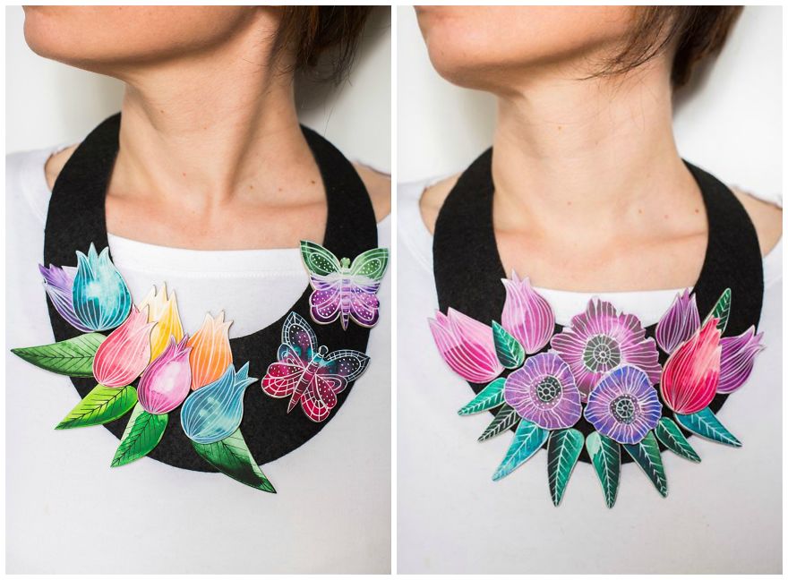 Artist Creates Art Necklaces With A Touch Of Frida