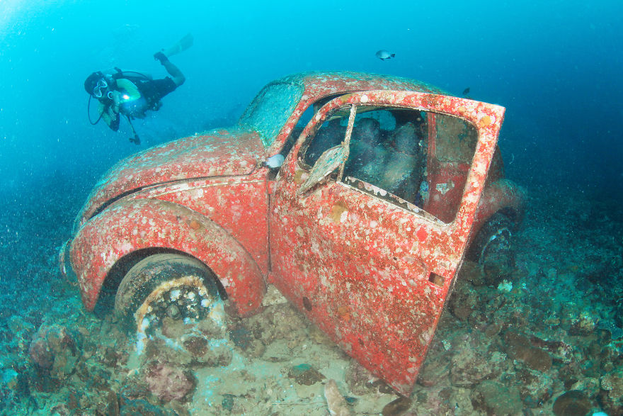 This Volkswagen Beetle Was Thrown To The Ocean When The Owner Couldn't Fetch The Price He Wanted This Volkswagen Beetle Was Thrown To The Ocean When The Owner Couldn't Fetch The Price He Wanted