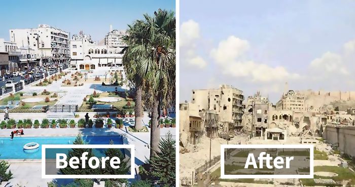 30 Before & After Pics Of Aleppo Reveal What War Did To Syria’s Largest City