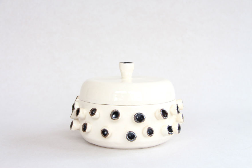 Creative Ceramic Boxes With "Polyps"