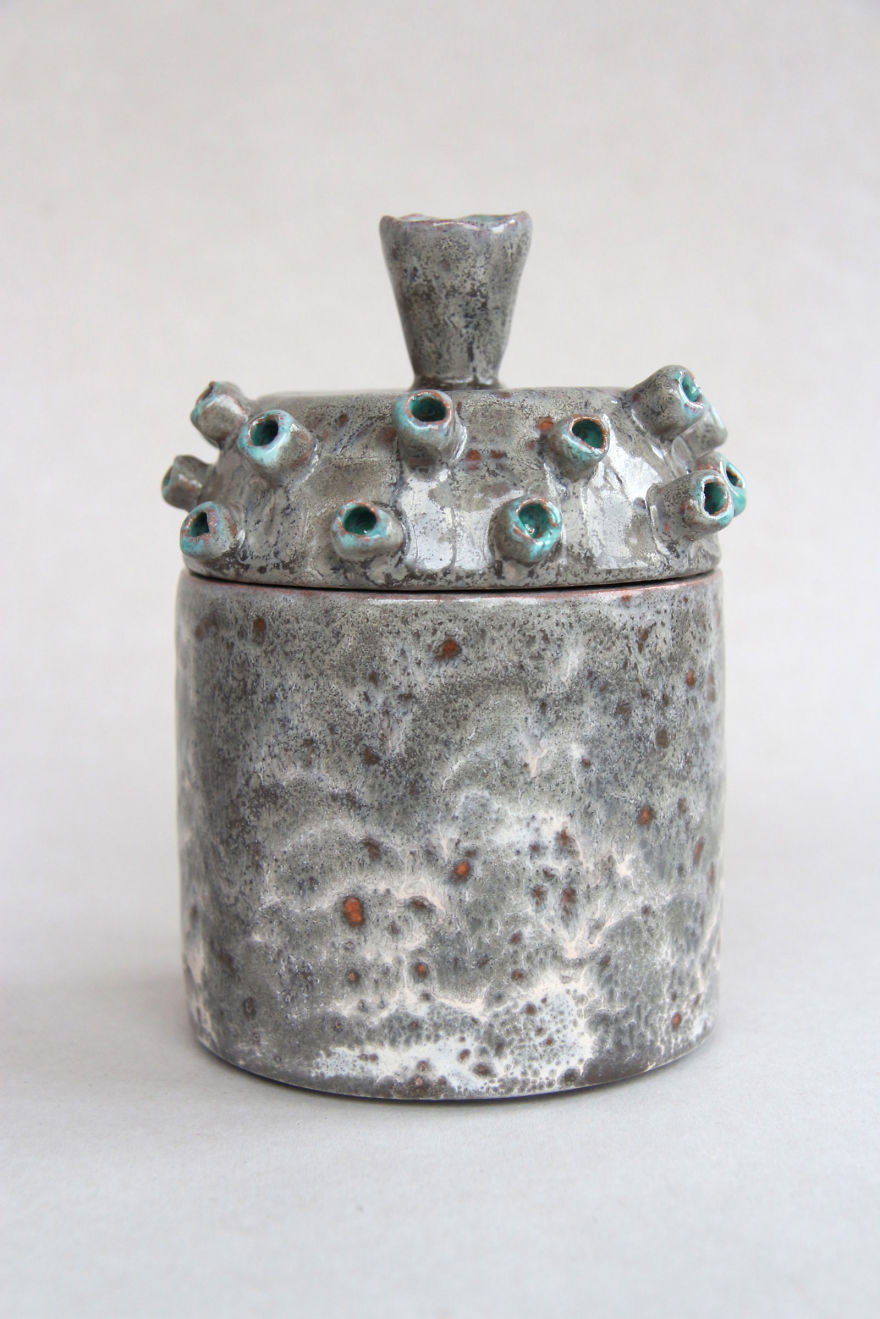 Creative Ceramic Boxes With "Polyps"
