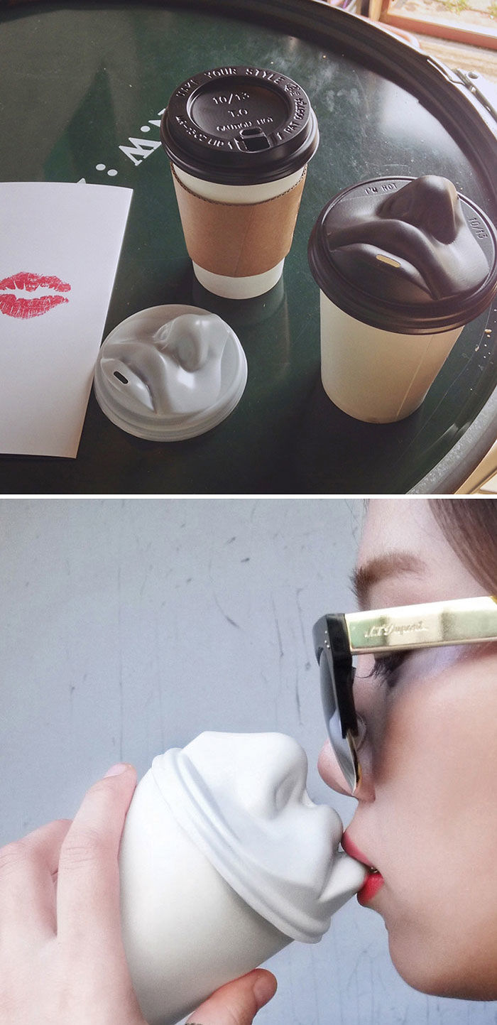 Human Face Coffee Lids