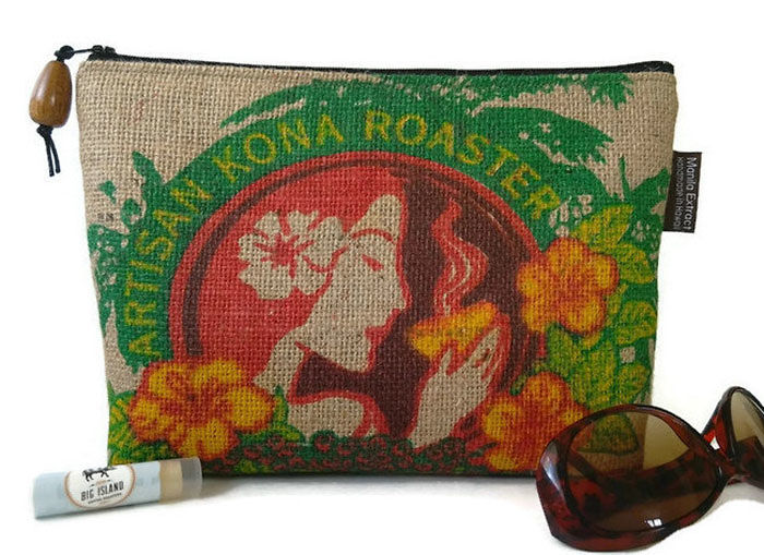 Island Girl Burlap Clutch