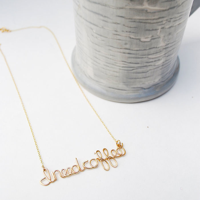 'I Need Coffee' Necklace