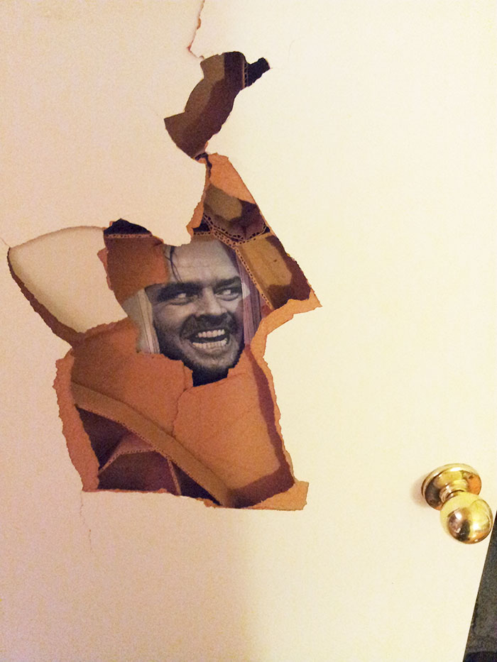 Roommate Punched A Hole In His Door. I Fixed It