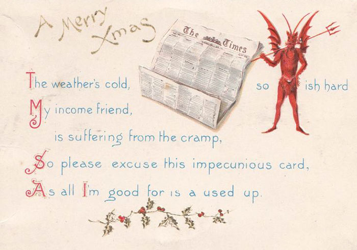 So Please Excuse This Impecunious Card, As All I’m Good For Is A Used Up