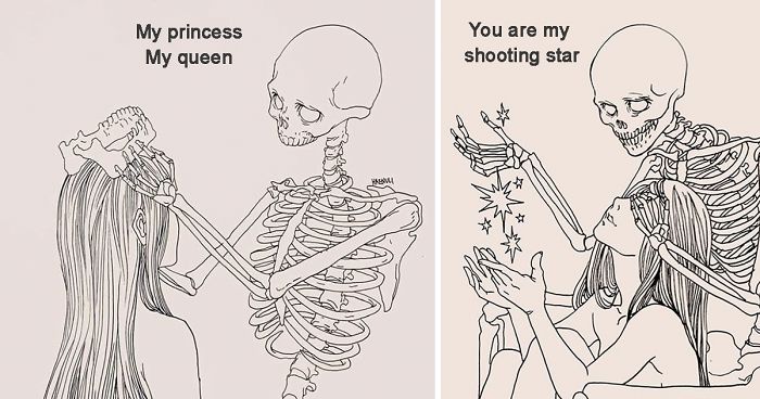 Death-Inspired Love Comics That I Create To Cope With My Depression