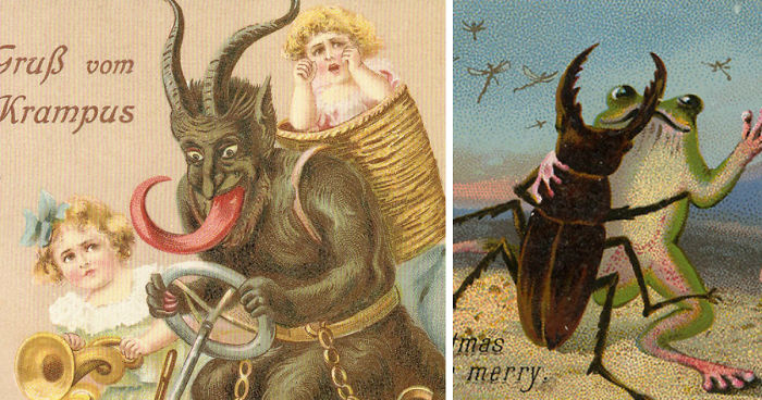 57 Victorian Christmas Cards That Are As Creepy As Those Times Themselves