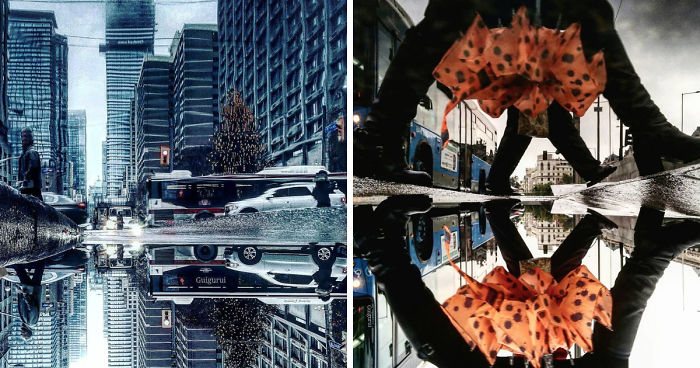 I Travel The World To Photograph The Parallel Worlds Of Puddles With My Smartphone