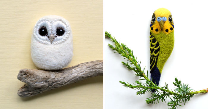 I Needle-Felt Different Species Of Birds Inspired By Nature