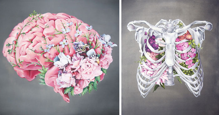 I Intertwine Nature And Human Anatomy To Create These Paintings