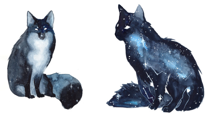 I Make Dreamy Galaxy Animals Using Watercolor