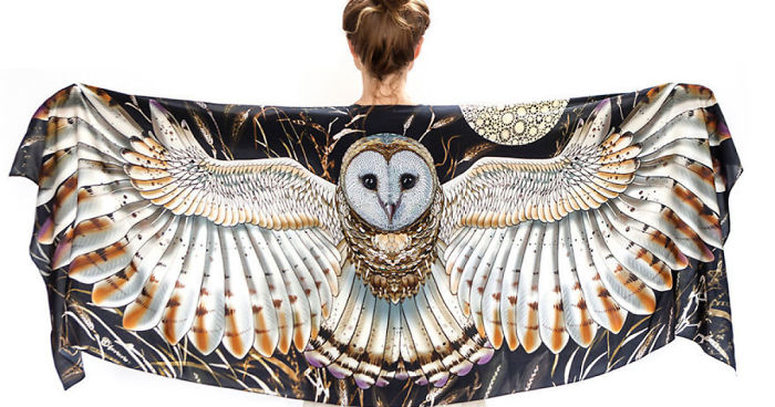I Hand-Draw Owl Scarves That Will Give You Wings