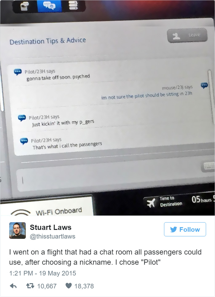 Funny Plane Tweet