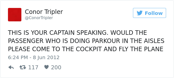 Funny Plane Tweet