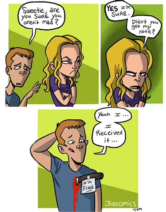 Clearly Not Mad At All