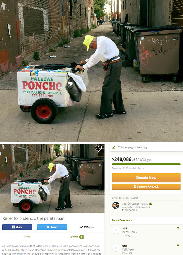 Heartbreaking Picture Of 89-Year-Old Popsicle Seller Makes Internet Donate Him More Than $250,000