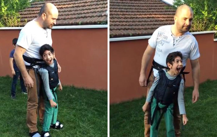 This Father Takes His Paralyzed Son For A Walk And The Boy’s Reaction Says It All