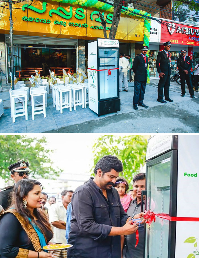 Restaurant Puts Fridge In Street So Hungry People Can Take Leftovers