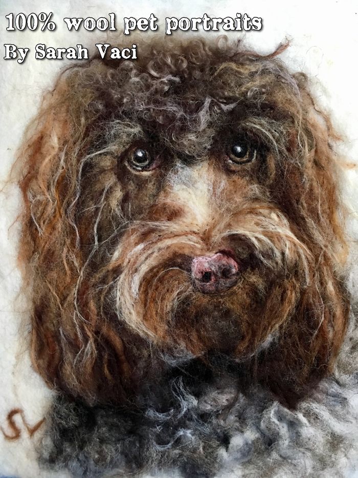 Beautifully Natural Pet Portraits That I Made From Wool And Pet Fur Beautifully Natural Pet Portraits That I Made From Wool And Pet Fur