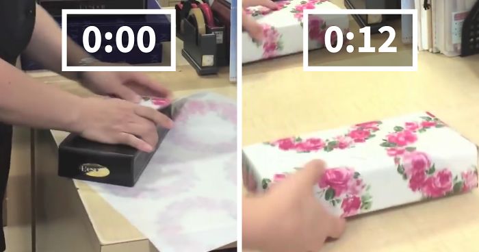 Guy Reveals Japanese Gift Wrapping Hack That Lets You Wrap Your Gifts In Less Than 15 Secs