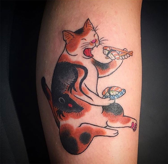 japanese-tattoo-paintings-monmon-cats-kazuaki-horitomo-47 japanese-tattoo-paintings-monmon-cats-kazuaki-horitomo-47