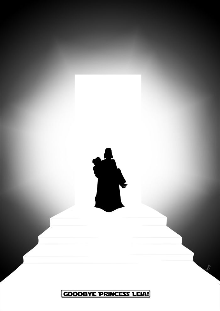 ...on Your Journey To Another Galaxy. Goodbye, Princess Leia.